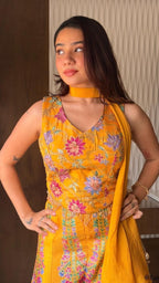 Alphonso Floral Choli Palazzo set