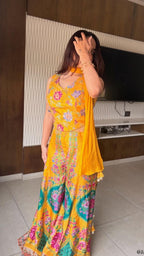 Alphonso Floral Choli Palazzo set