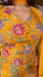 Alphonso Floral Choli Palazzo set