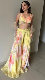Gulabo - Butter Yellow Choli Palazzo Set