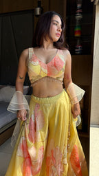 Gulabo - Butter Yellow Choli Palazzo Set