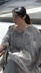 Crape tissue fabric Poncho cover, choli and flared palazzo | Co-ord set