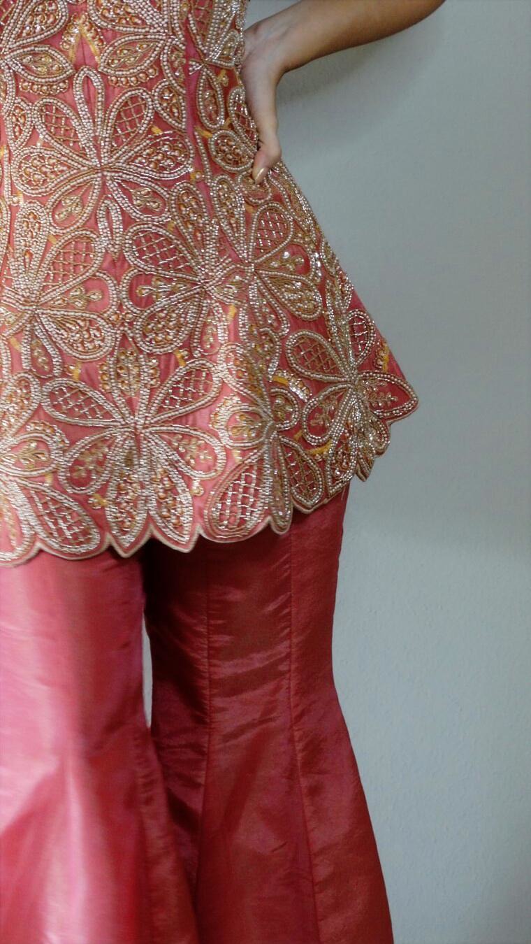 Full Embroidered Kurti Top with Palazzo pants