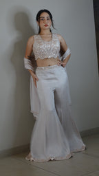 Ivory Ethereal choli Palazzo set