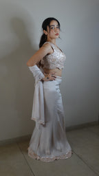 Ivory Ethereal choli Palazzo set