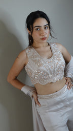 Ivory Ethereal choli Palazzo set