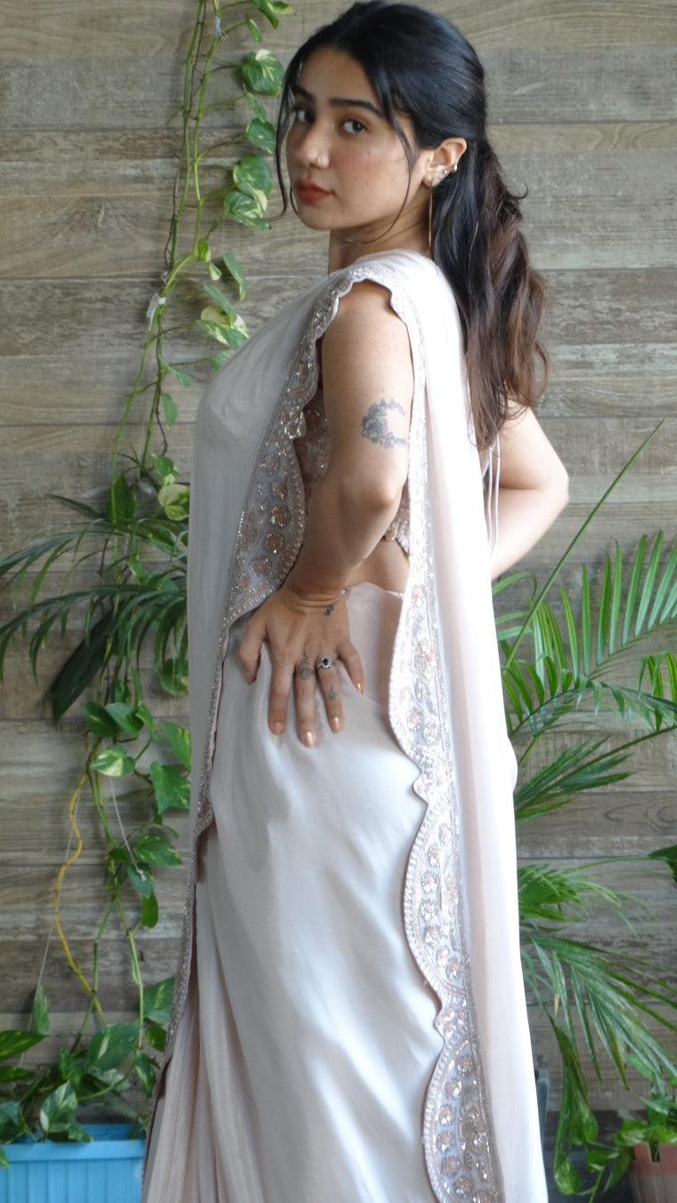 Ivory Ethereal Ready-to-wear Saree