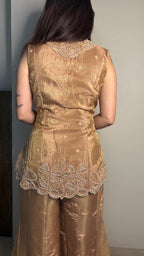 Gold Embellished Kurti Palazzo set