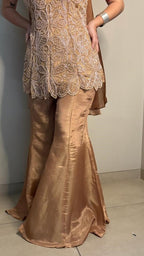 Gold Embellished Kurti Palazzo set