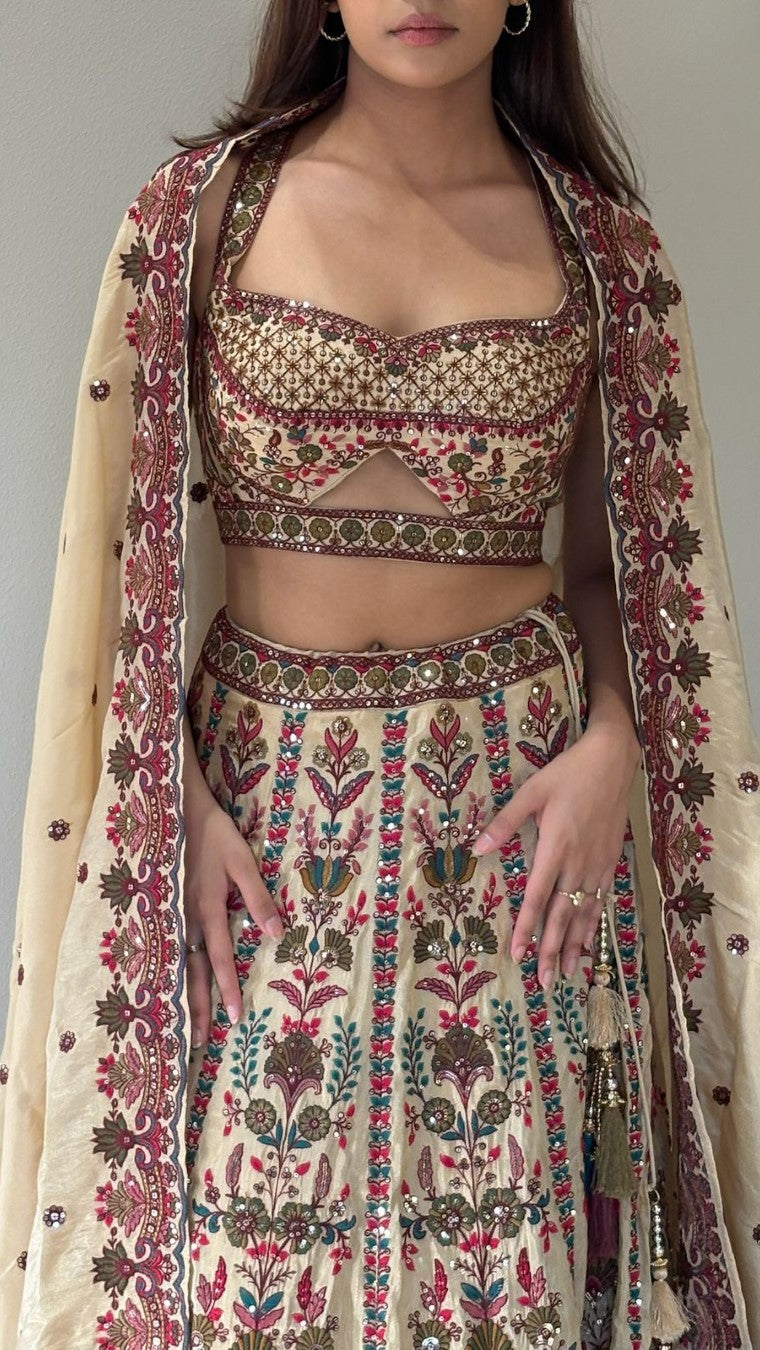 Gold Peacock Lehenga Choli
