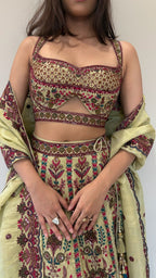Green Peacock Lehenga Choli