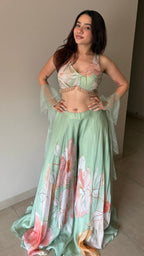 Gulabo - Green Choli Palazzo Set