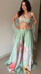 Gulabo - Green Choli Palazzo Set
