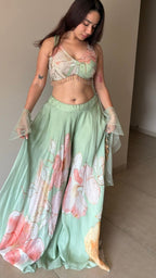 Gulabo - Green Choli Palazzo Set