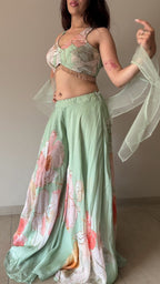Gulabo - Green Choli Palazzo Set
