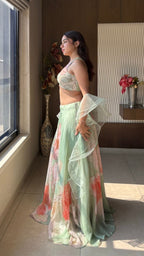 Gulabo - Green Choli Palazzo Set