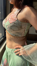 Gulabo - Green Choli Palazzo Set
