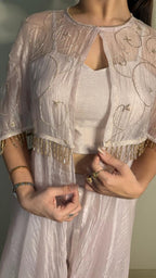 Lavender Short Poncho Cape Set