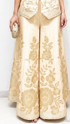 Malai Cream Halter Choli Palazzo Set