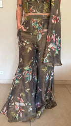 Olive Corset Palazzo Set