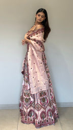 Pink Peacock Lehenga Choli