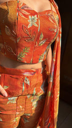 Saffron Spice Corset Palazzo Set