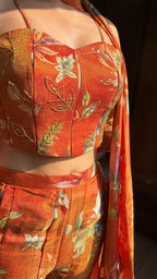 Saffron Spice Corset Palazzo Set