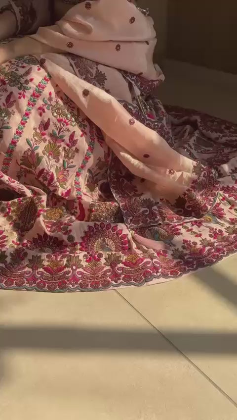 Pink Peacock Lehenga Choli